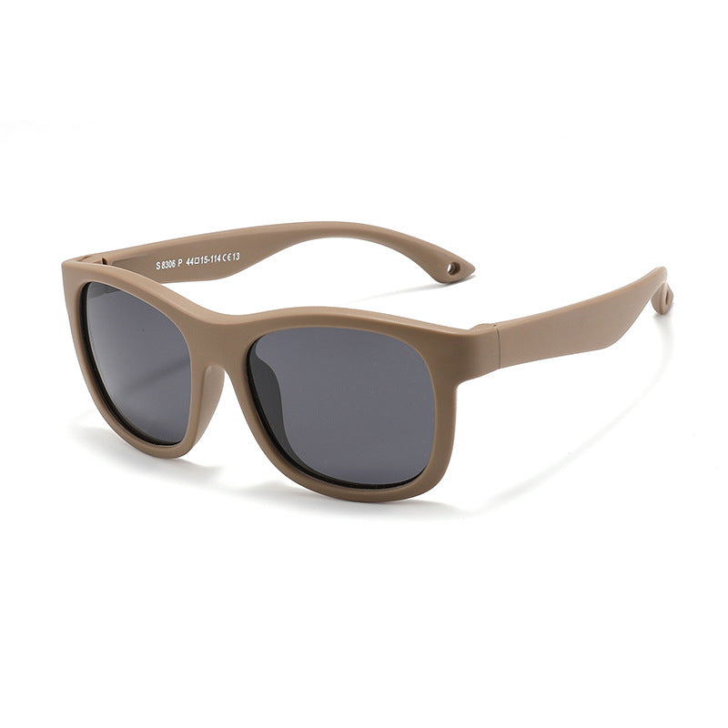 0-3 Years Old Baby Sunglasses Outdoor Silicone Frame Children Outdoor Sun-shade Glasses