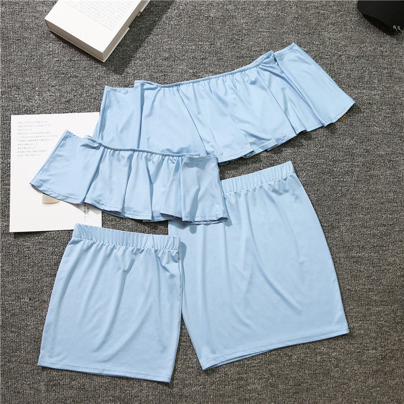 Ruffled Suit Skirt Mother And Daughter