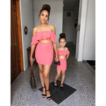 Ruffled Suit Skirt Mother And Daughter