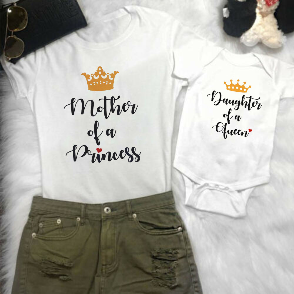 Mother Daughter Women Mom Top Kids Girls Tee T Shirt