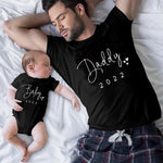 Funny Baby Daddy Family Matching Clothing Simple Pregna